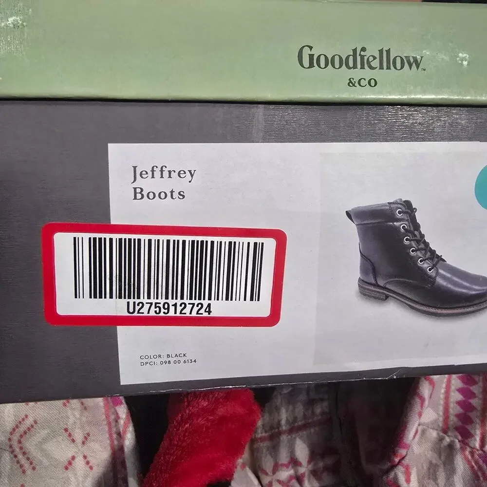 Goodfellow & Co Men's Black Jeffrey Boots Size 8 NWT